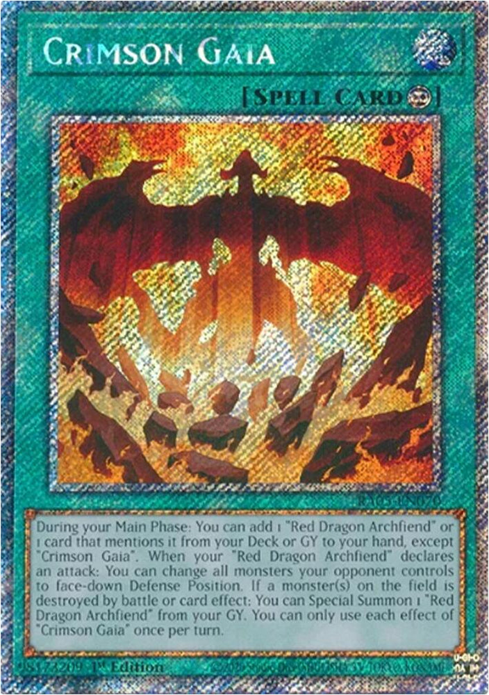 Crimson Gaia (Platinum Secret Rare) [RA05-EN070] Platinum Secret Rare Yu-Gi-Oh!