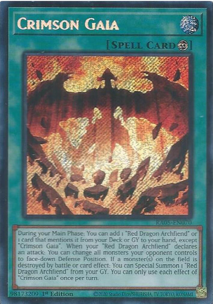 Crimson Gaia (Secret Rare) [RA05-EN070] Secret Rare Yu-Gi-Oh!