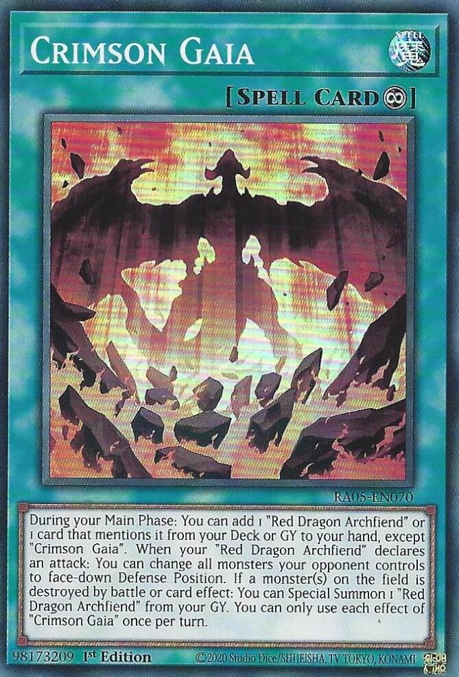 Crimson Gaia [RA05-EN070] Super Rare Yu-Gi-Oh!