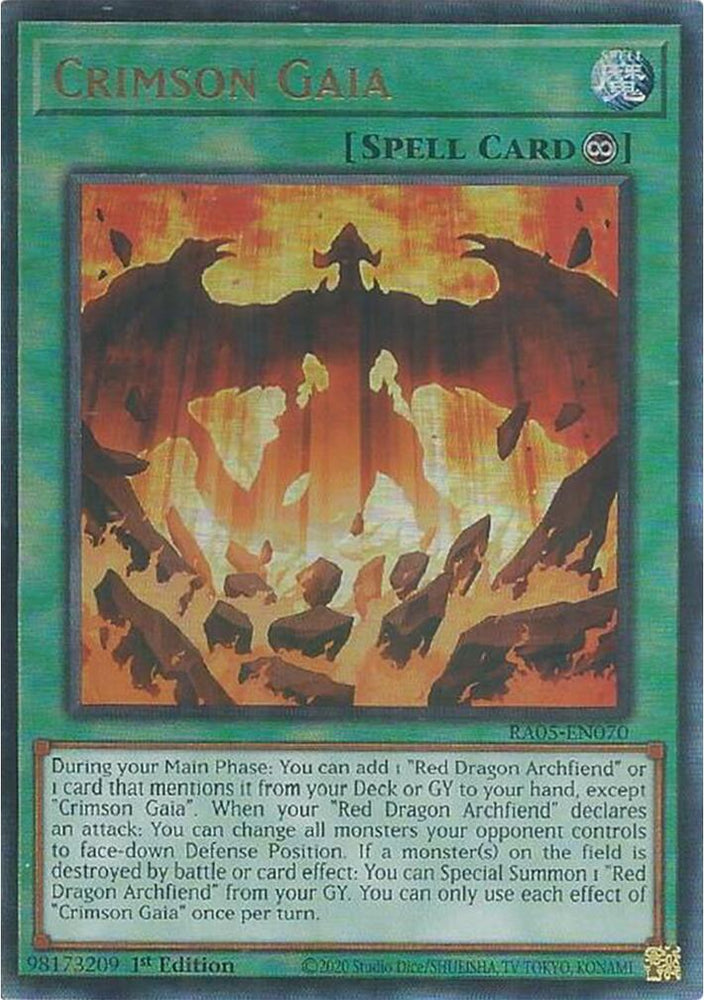Crimson Gaia (Ultimate Rare) [RA05-EN070] Ultimate Rare Yu-Gi-Oh!