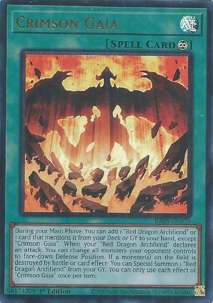 Crimson Gaia (Ultra Rare) [RA05-EN070] Ultra Rare Yu-Gi-Oh!