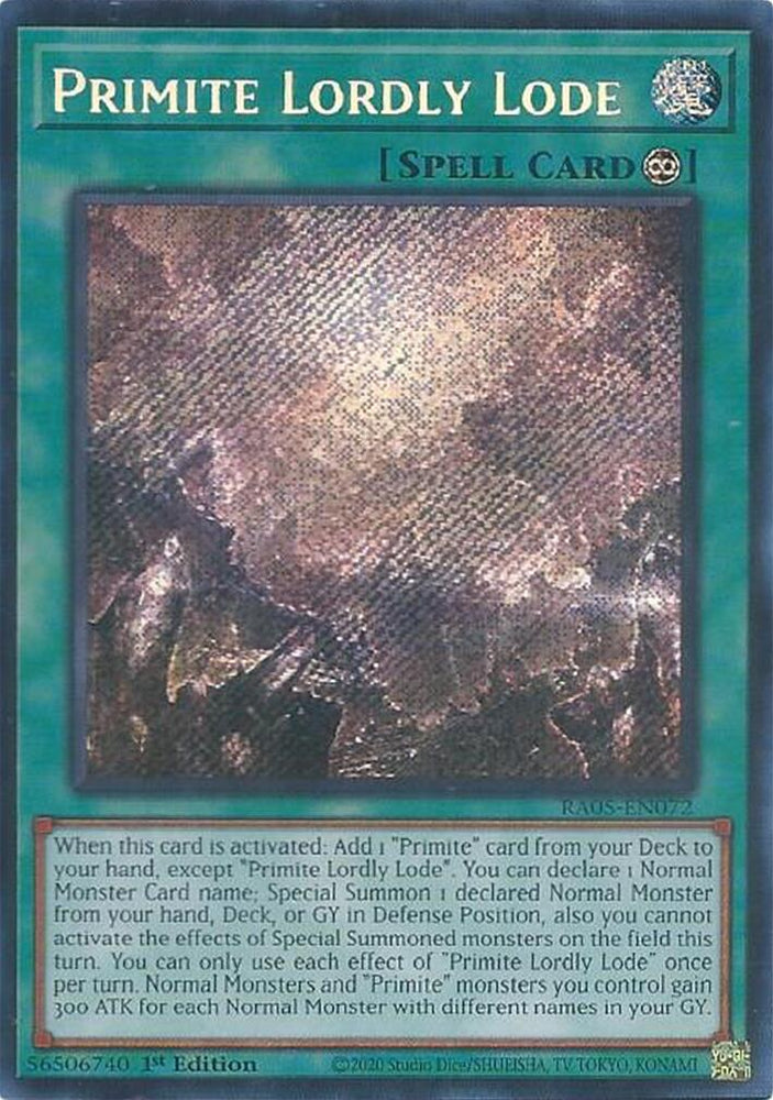 Primite Lordly Lode (Secret Rare) [RA05-EN072] Secret Rare Yu-Gi-Oh!