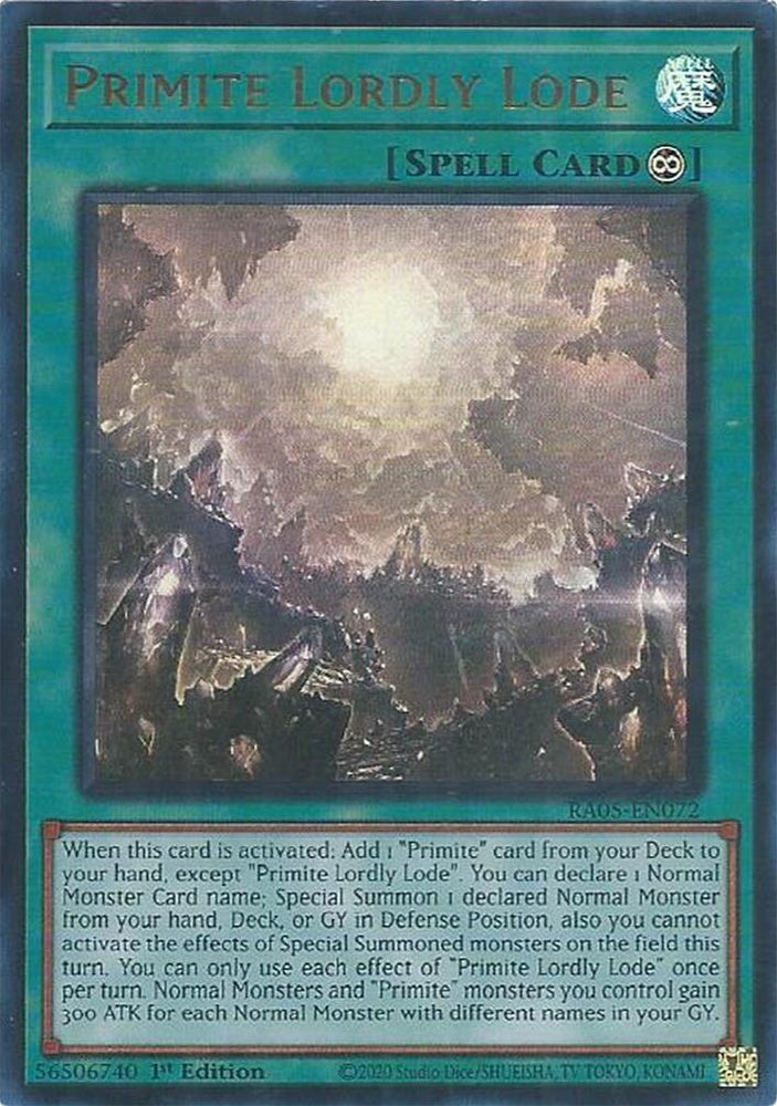 Primite Lordly Lode (Ultra Rare) [RA05-EN072] Ultra Rare Yu-Gi-Oh!