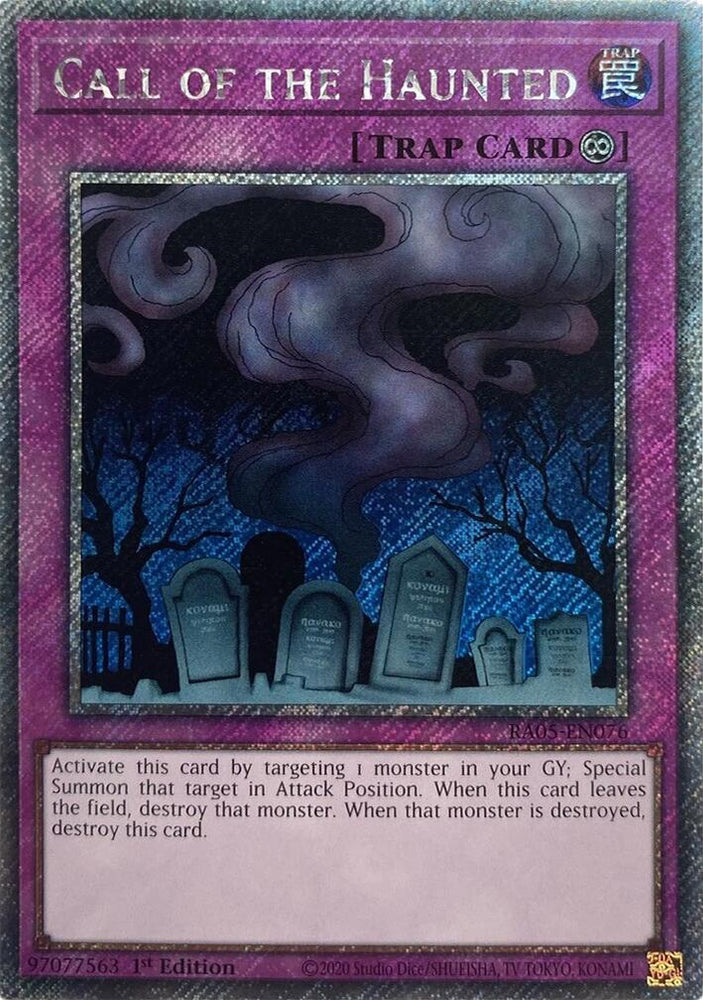 Call of the Haunted (Platinum Secret Rare) [RA05-EN076] Platinum Secret Rare Yu-Gi-Oh!
