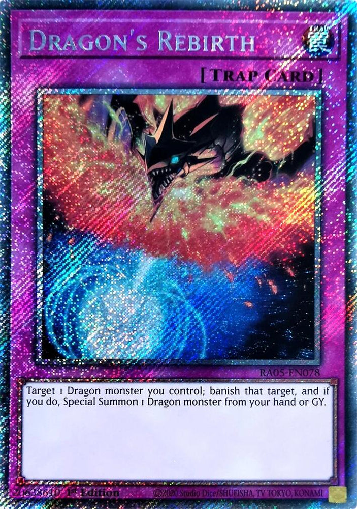 Dragon's Rebirth (Platinum Secret Rare) [RA05-EN078] Platinum Secret Rare Yu-Gi-Oh!