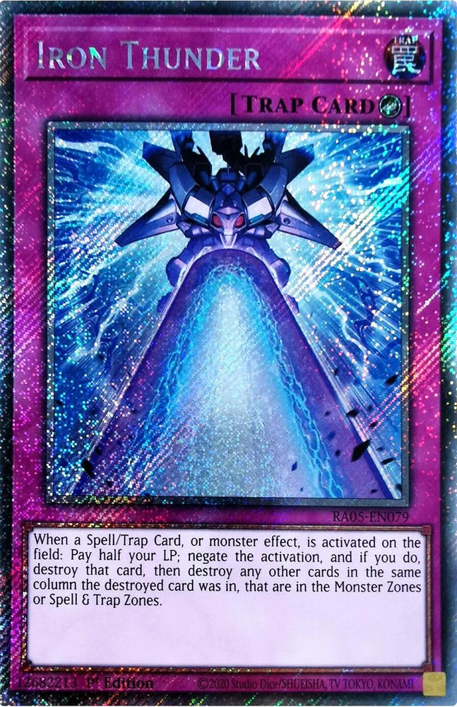 Iron Thunder (Platinum Secret Rare) [RA05-EN079] Platinum Secret Rare Yu-Gi-Oh!