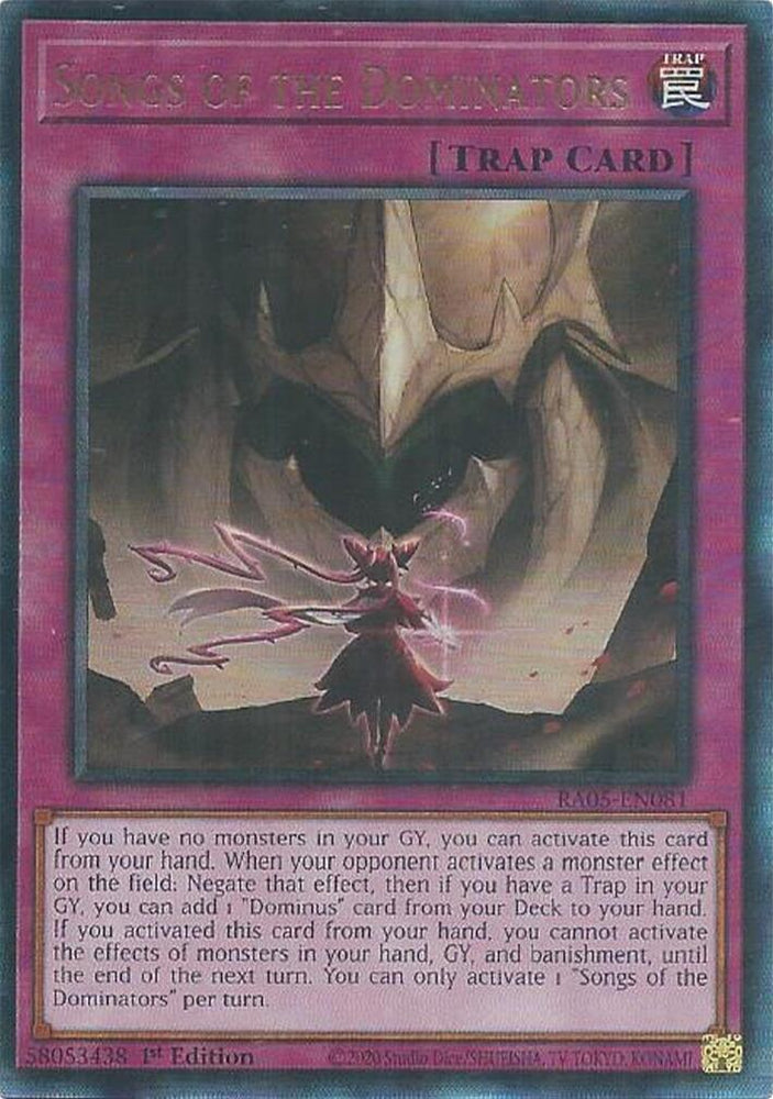 Songs of the Dominators (Ultimate Rare) [RA05-EN081] Ultimate Rare Yu-Gi-Oh!