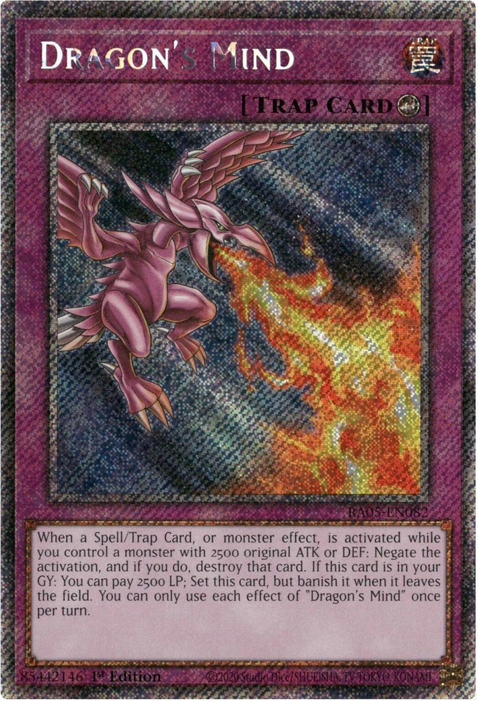 Dragon's Mind (Platinum Secret Rare) [RA05-EN082] Platinum Secret Rare Yu-Gi-Oh!