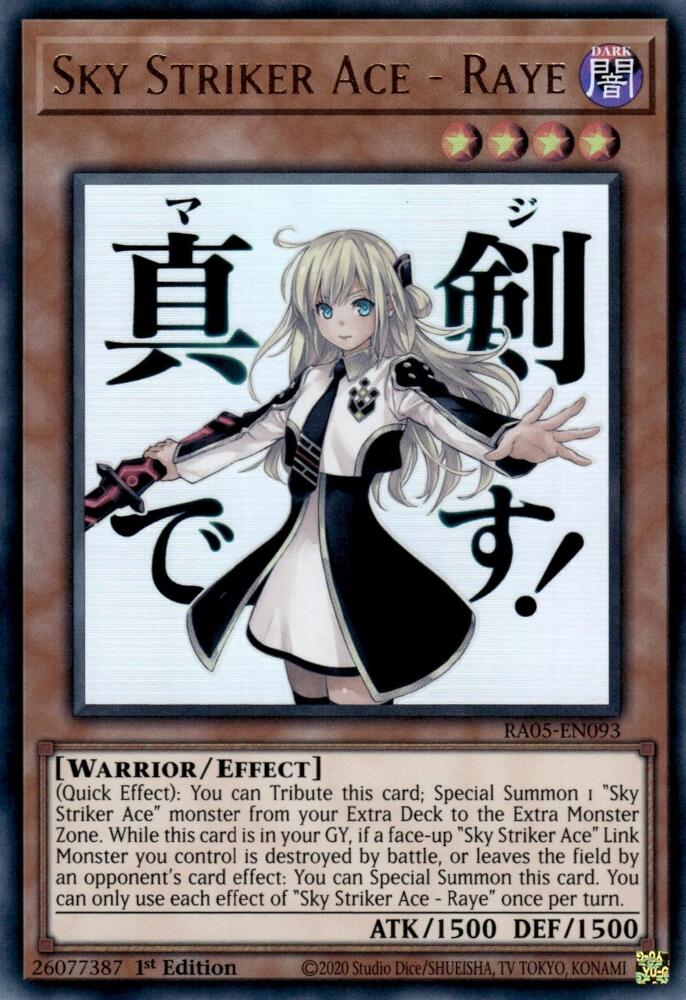 Sky Striker Ace - Raye [RA05-EN093] Ultra Rare Yu-Gi-Oh!