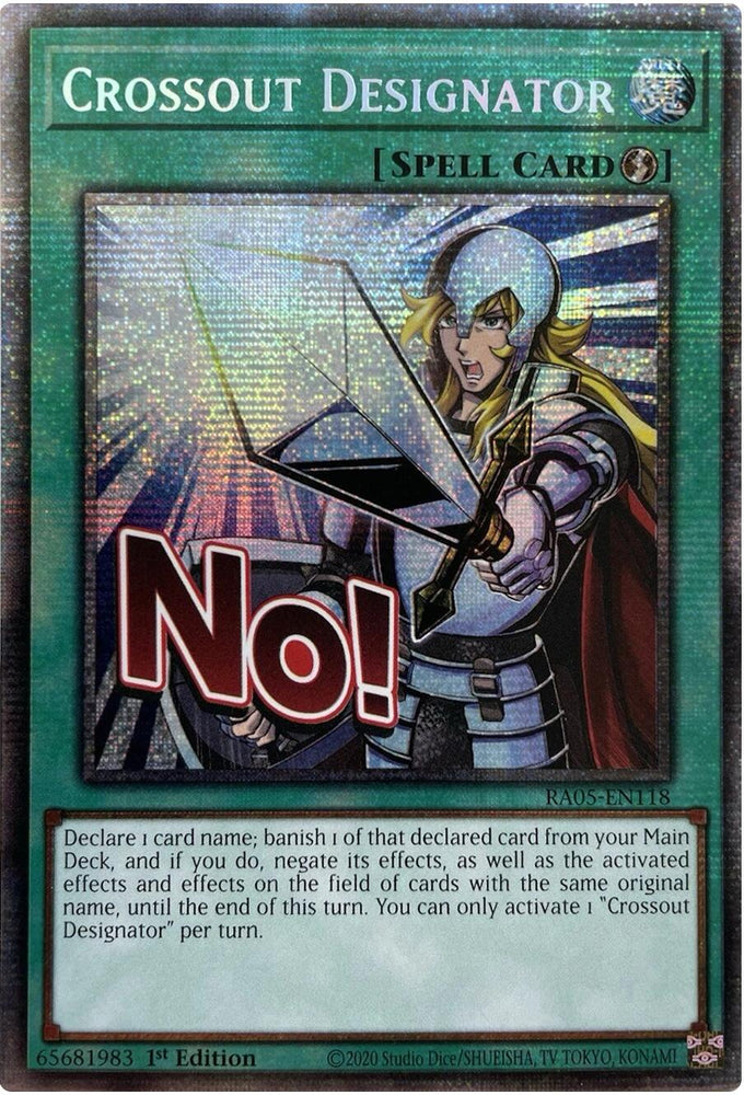 Crossout Designator (Starlight Rare) [RA05-EN118] Starlight Rare Yu-Gi-Oh!
