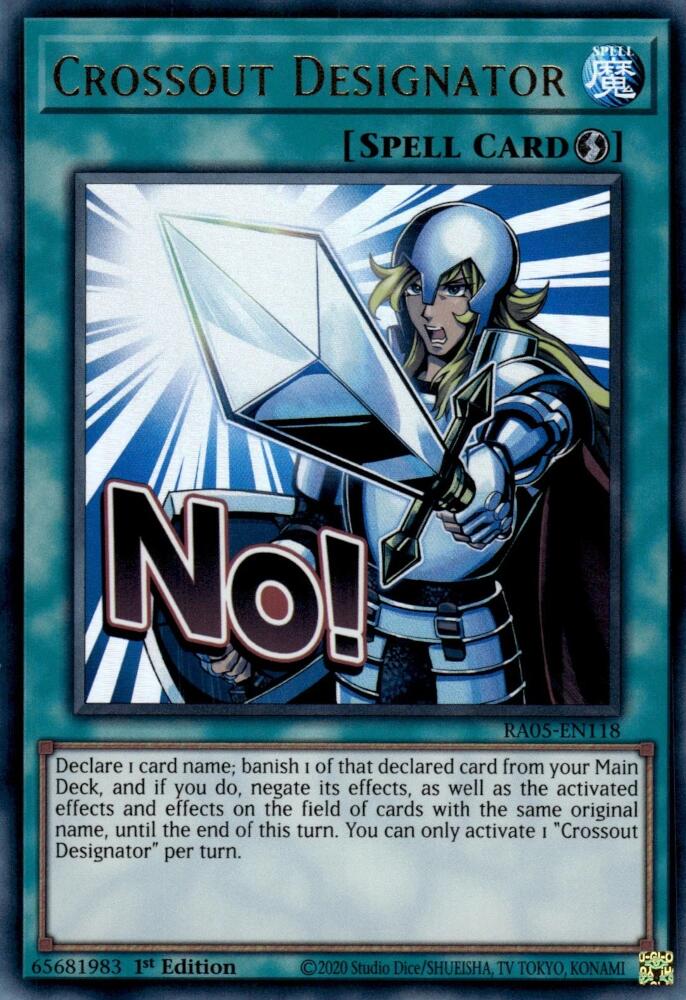 Crossout Designator [RA05-EN118] Ultra Rare Yu-Gi-Oh!