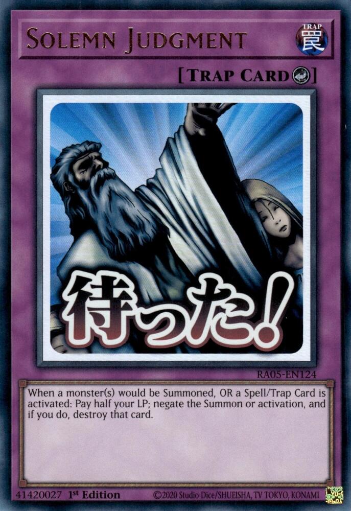 Solemn Judgment [RA05-EN124] Ultra Rare Yu-Gi-Oh!