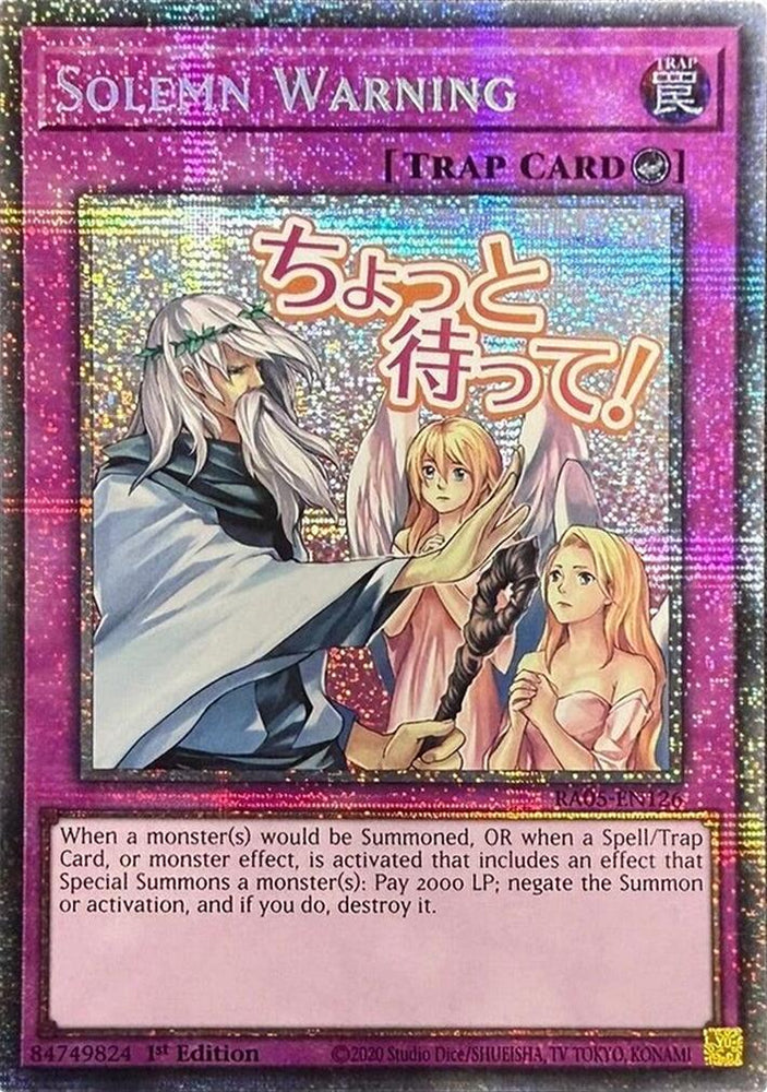Solemn Warning (Starlight Rare) [RA05-EN126] Starlight Rare Yu-Gi-Oh!