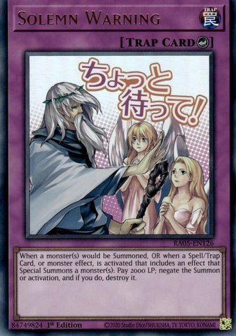 Solemn Warning [RA05-EN126] Ultra Rare Yu-Gi-Oh!