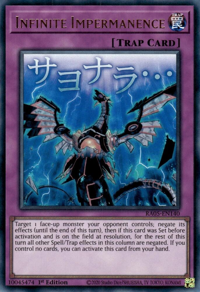Infinite Impermanence [RA05-EN140] Ultra Rare Yu-Gi-Oh!