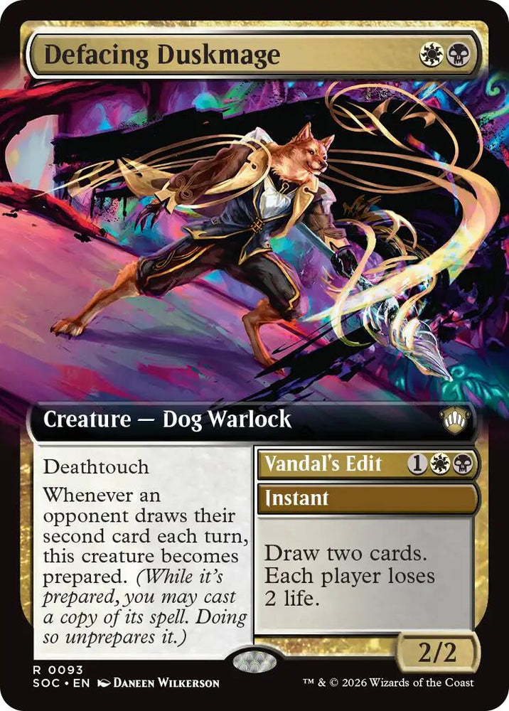 Defacing Duskmage (Extended Art) [Secrets of Strixhaven Commander] Magic: The Gathering