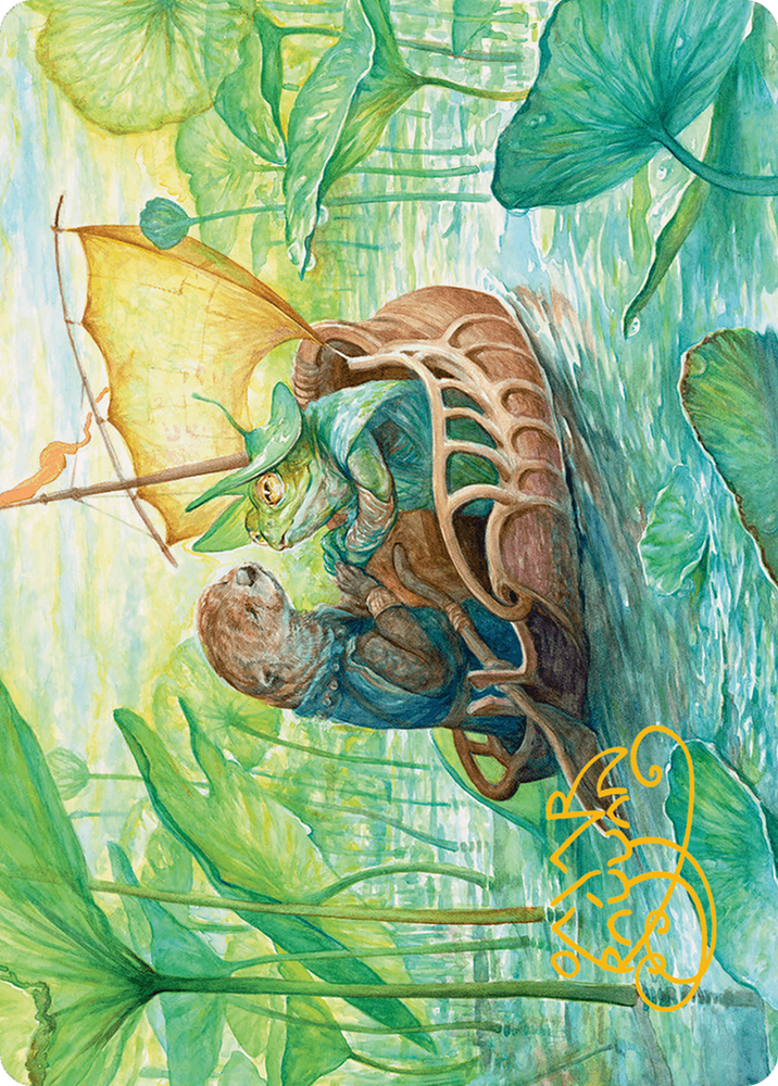 Run Away Together Art Card (Gold-Stamped Signature) [Bloomburrow Art Series] Magic: The Gathering