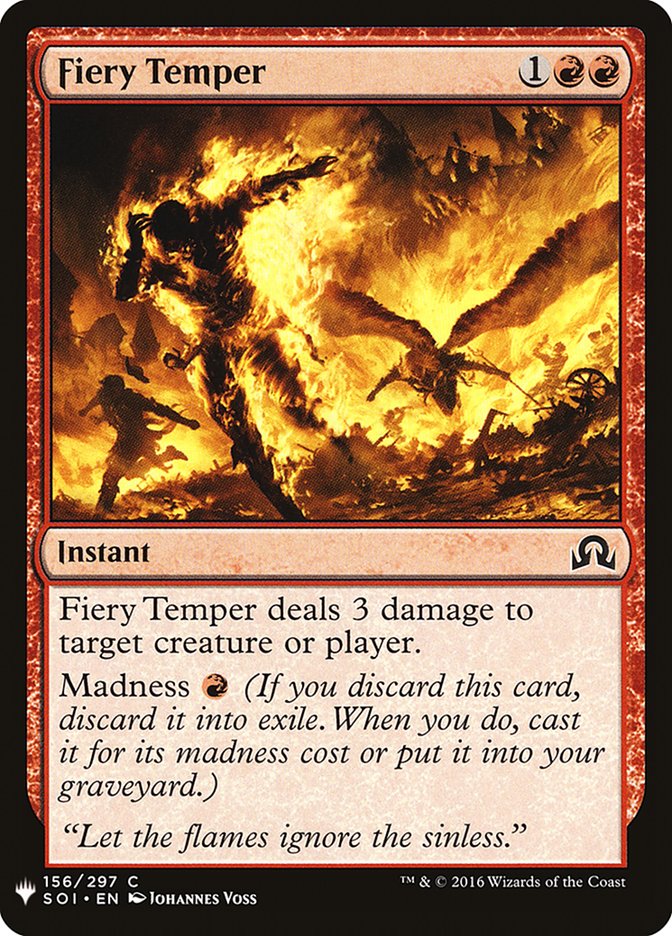 Fiery Temper [Mystery Booster] Magic: The Gathering
