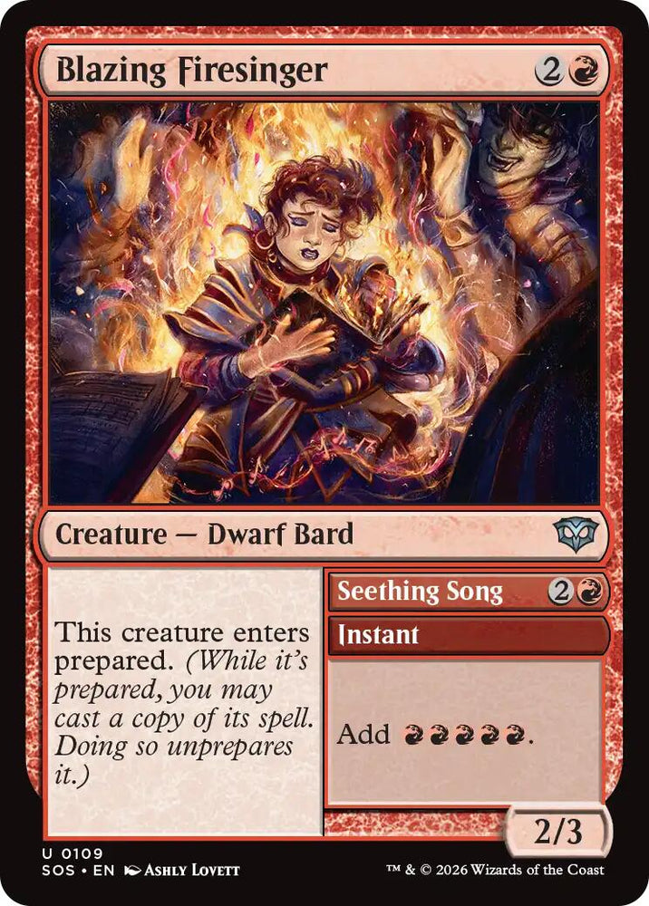 Blazing Firesinger [Secrets of Strixhaven] Magic: The Gathering