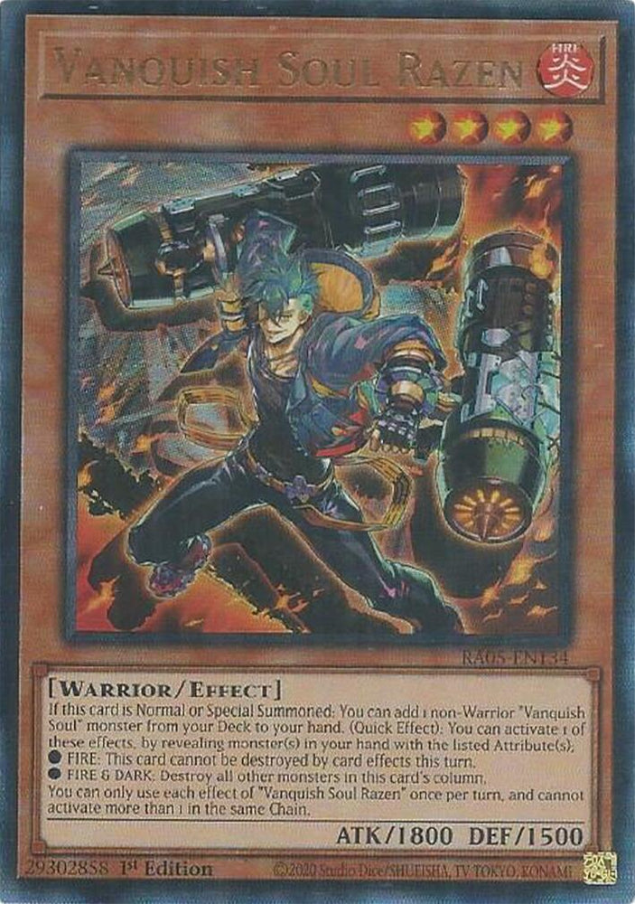 Vanquish Soul Razen (Ultimate Rare) [RA05-EN134] Ultimate Rare Yu-Gi-Oh!