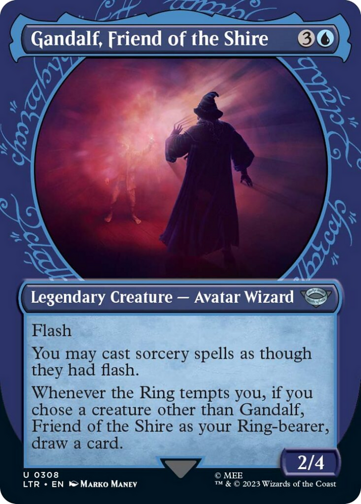 Gandalf, Friend of the Shire (Showcase Ring Frame) [The Lord of the Rings: Tales of Middle-Earth] Magic: The Gathering
