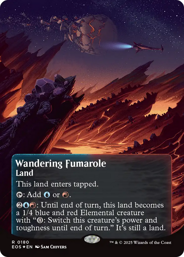 Wandering Fumarole (0180) (Borderless) (Galaxy Foil) [Edge of Eternities: Stellar Sights] Magic: The Gathering