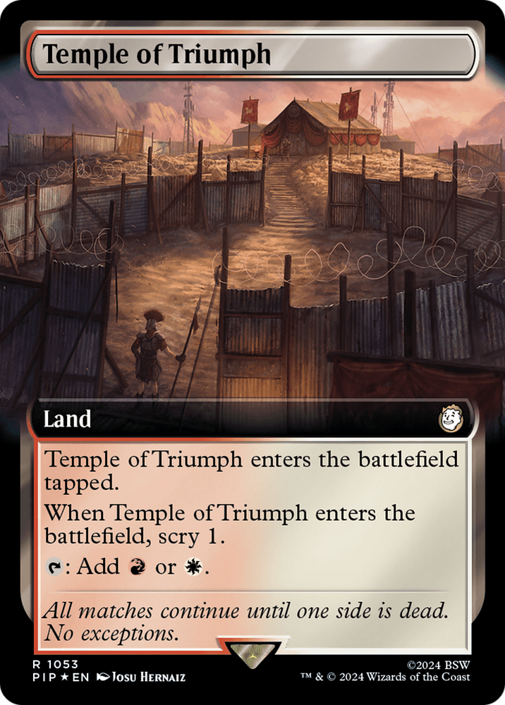 Temple of Triumph (Extended Art) (Surge Foil) [Fallout] Magic: The Gathering