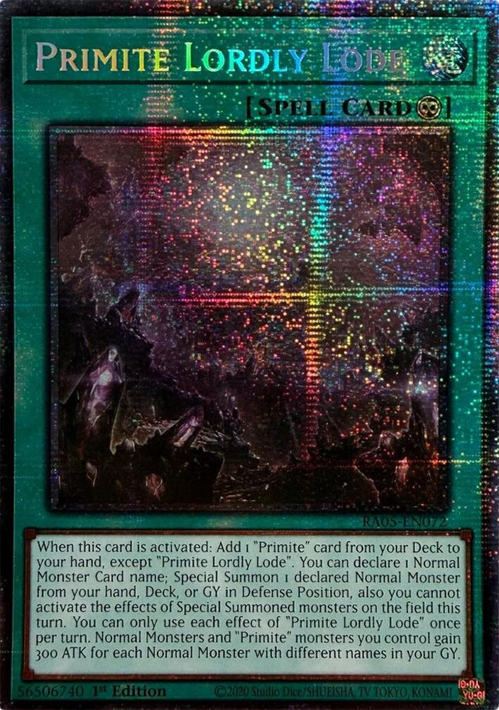 Primite Lordly Lode (Starlight Rare) [RA05-EN072] Starlight Rare Yu-Gi-Oh!
