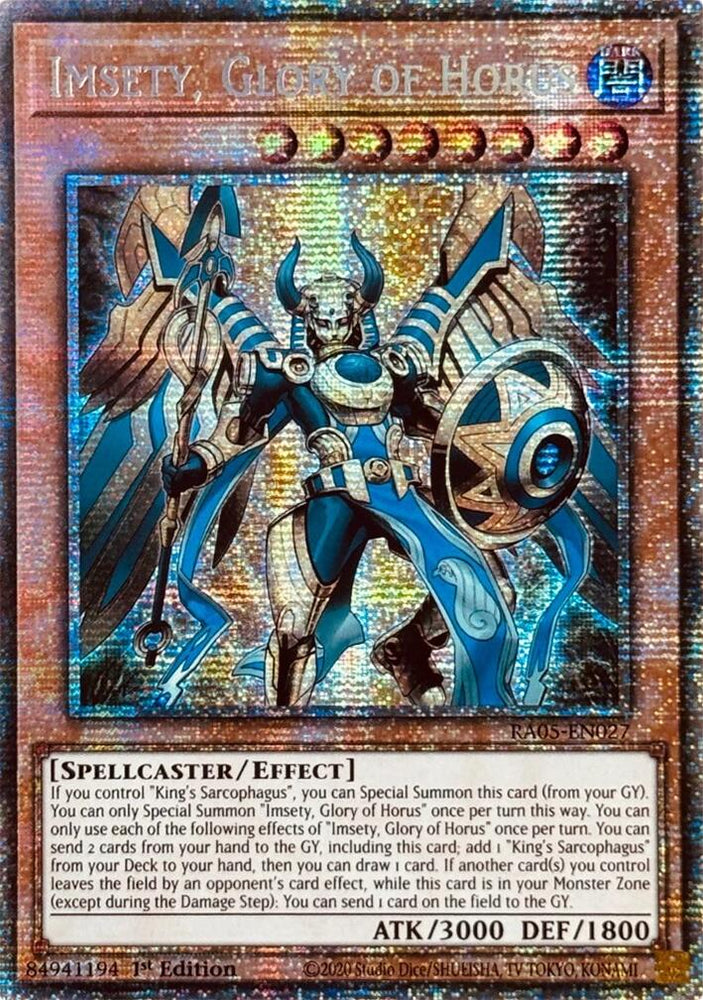 Imsety, Glory of Horus (Starlight Rare) [RA05-EN027] Starlight Rare Yu-Gi-Oh!