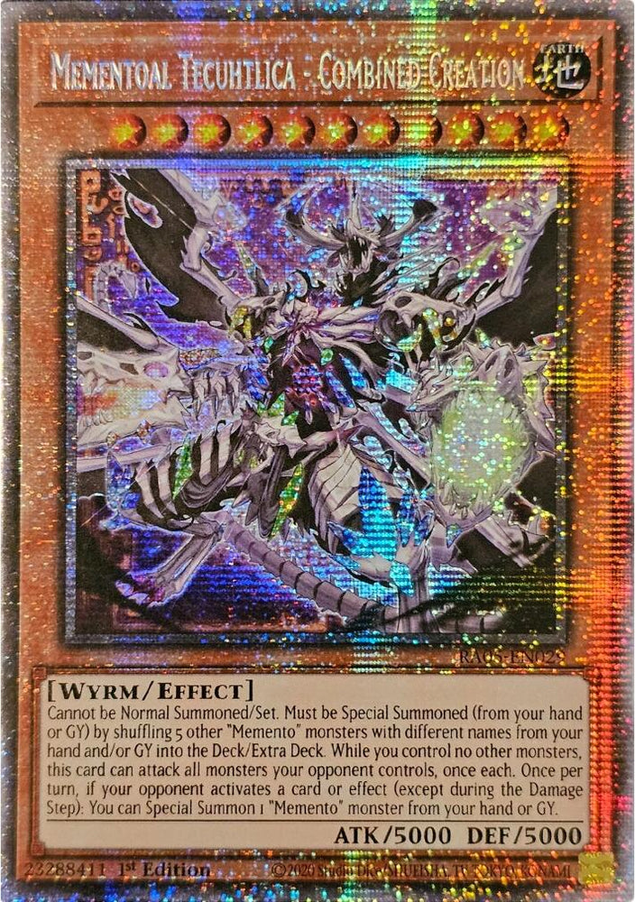 Mementoal Tecuhtlica - Combined Creation (Starlight Rare) [RA05-EN029] Starlight Rare Yu-Gi-Oh!