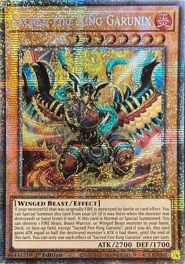 Sacred Fire King Garunix (Starlight Rare) [RA05-EN031] Starlight Rare Yu-Gi-Oh!