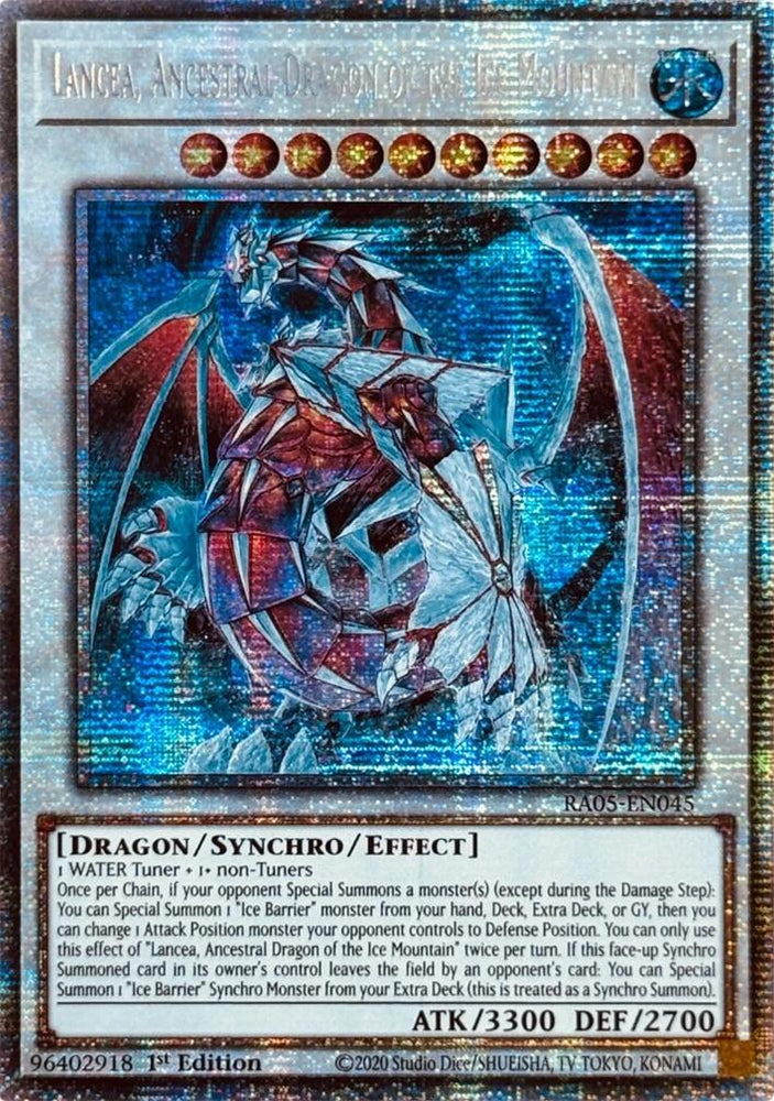 Lancea, Ancestral Dragon of the Ice Mountain (Starlight Rare) [RA05-EN045] Starlight Rare Yu-Gi-Oh!