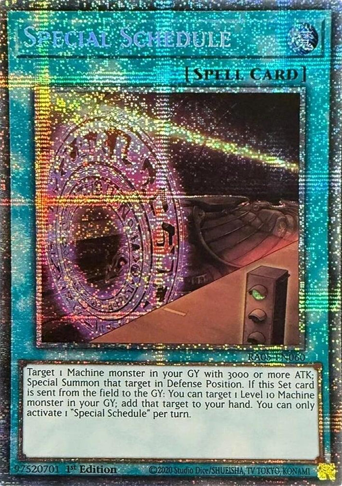 Special Schedule (Starlight Rare) [RA05-EN060] Starlight Rare Yu-Gi-Oh!