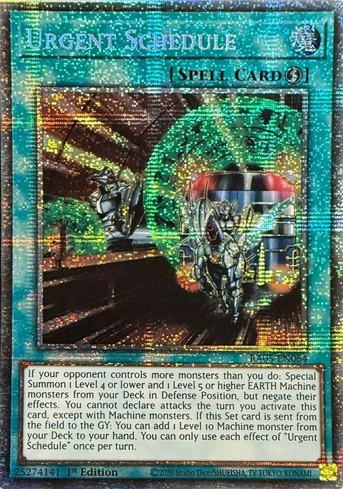 Urgent Schedule (Starlight Rare) [RA05-EN064] Starlight Rare Yu-Gi-Oh!