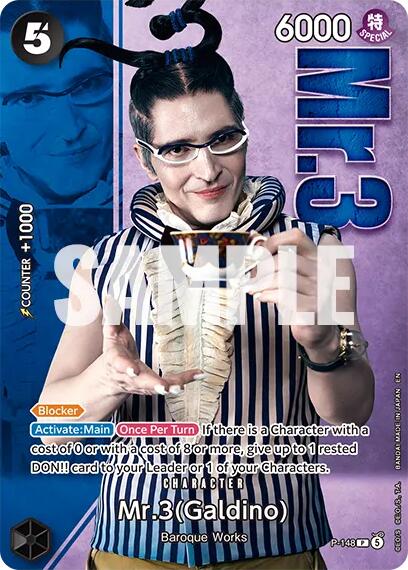 Mr.3 (Galdino) - P-148 (Premium Card Collection -Live Action Edition Vol.2 Baroque Works-) [One Piece Promotion Cards] Bandai