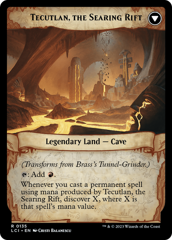 Brass's Tunnel-Grinder // Tecutlan, the Searing Rift [The Lost Caverns of Ixalan Prerelease Cards] Magic: The Gathering