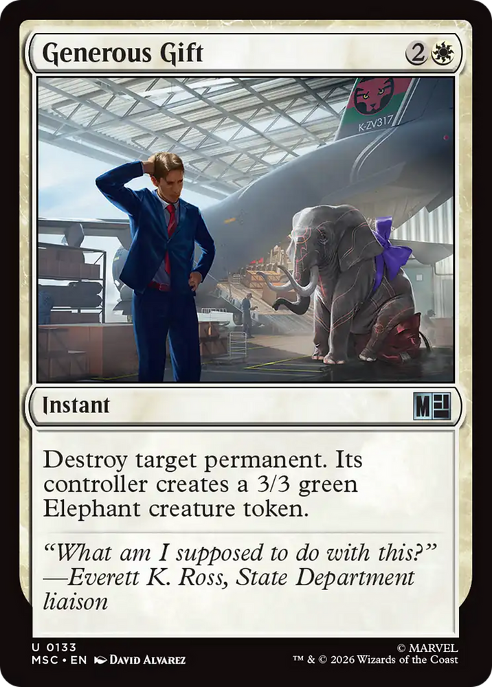 Generous Gift (Surge Foil) [Marvel Super Heroes Commander] Magic: The Gathering
