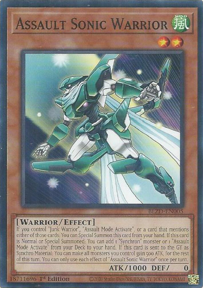 Assault Sonic Warrior [BLZD-EN005] Common Yu-Gi-Oh!