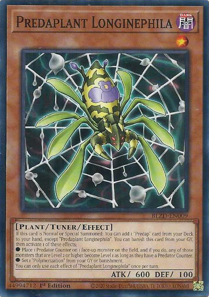 Predaplant Longinephila [BLZD-EN009] Common Yu-Gi-Oh!