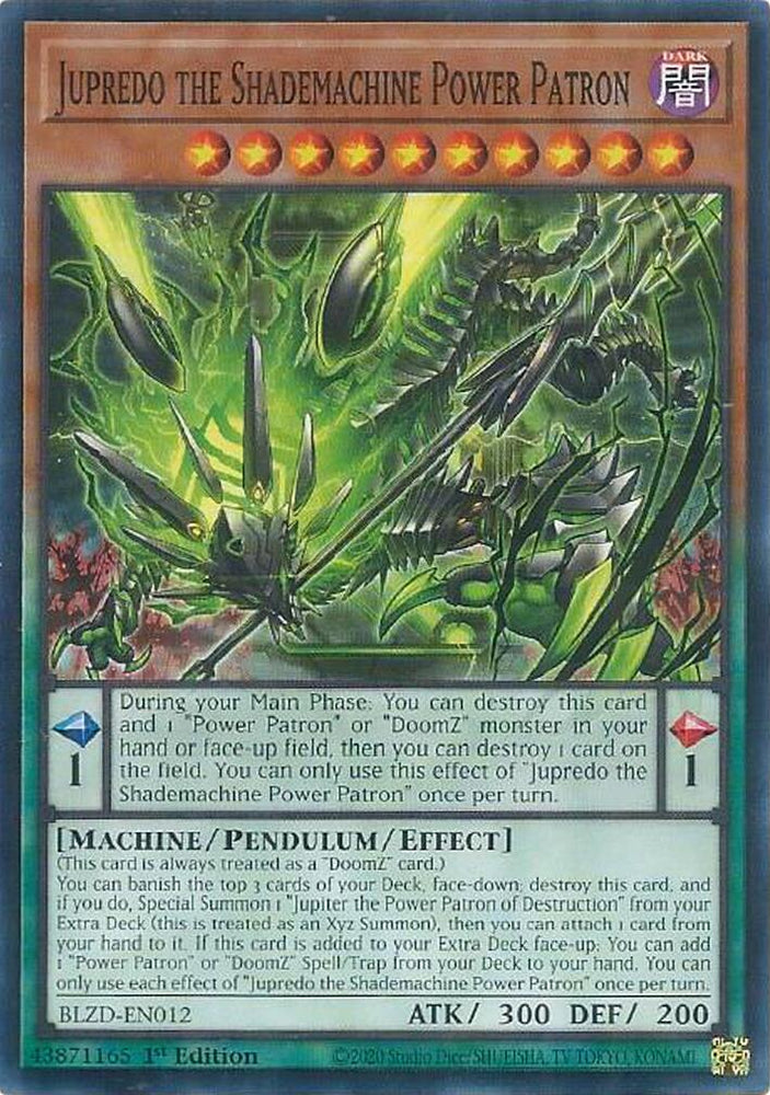 Jupredo the Shademachine Power Patron [BLZD-EN012] Common Yu-Gi-Oh!