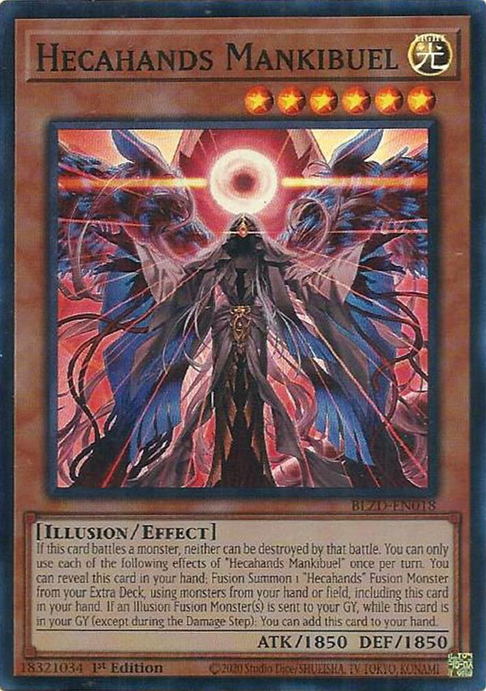 Hecahands Mankibuel [BLZD-EN018] Super Rare Yu-Gi-Oh!
