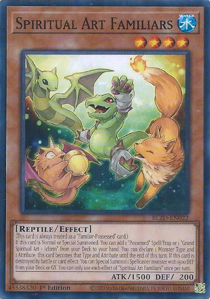 Spiritual Art Familiars [BLZD-EN022] Common Yu-Gi-Oh!