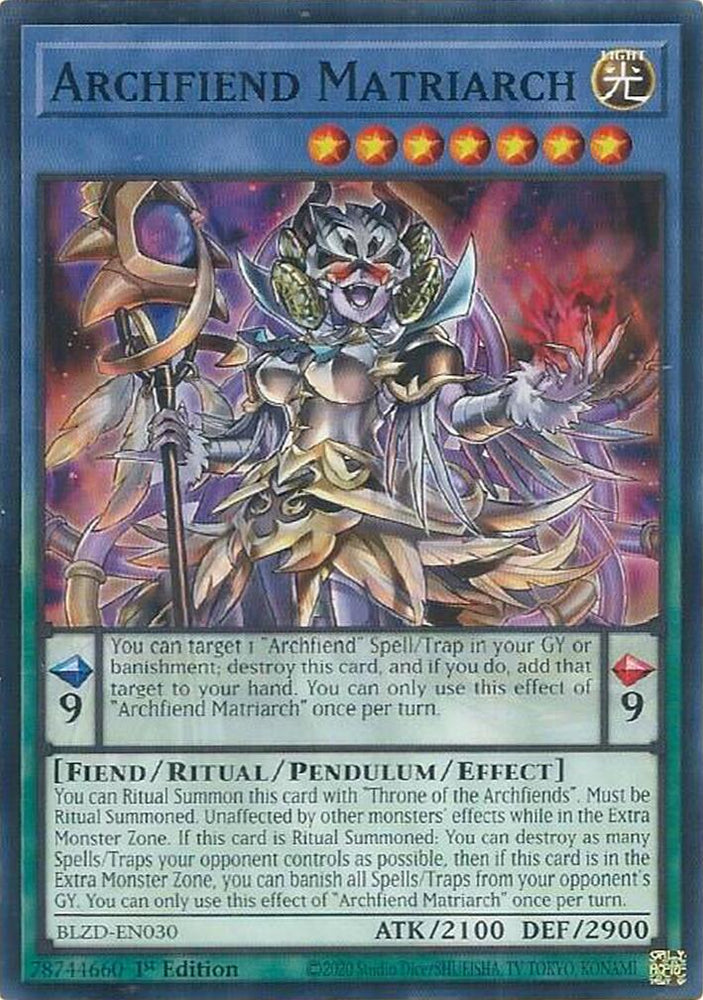 Archfiend Matriarch [BLZD-EN030] Common Yu-Gi-Oh!