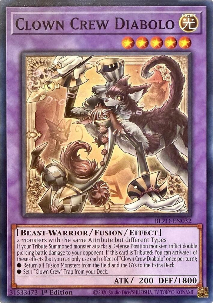 Clown Crew Diabolo [BLZD-EN032] Common Yu-Gi-Oh!
