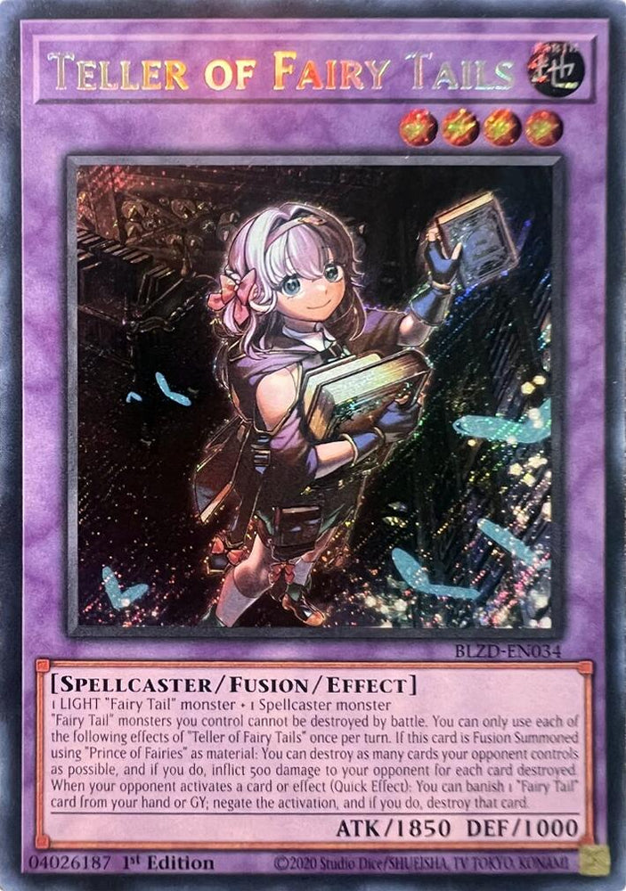 Teller of Fairy Tails [BLZD-EN034] Secret Rare Yu-Gi-Oh!