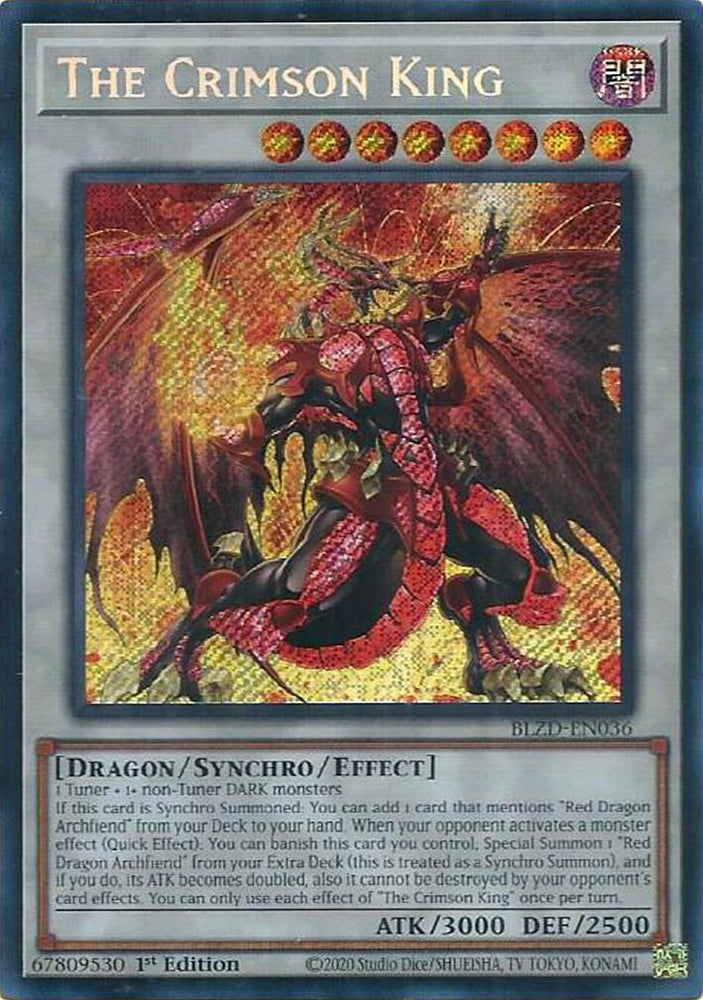 The Crimson King [BLZD-EN036] Secret Rare Yu-Gi-Oh!