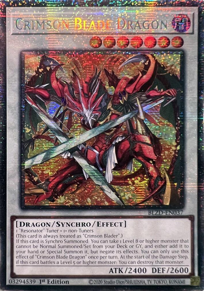 Crimson Blade Dragon (Starlight Rare) [BLZD-EN037] Starlight Rare Yu-Gi-Oh!