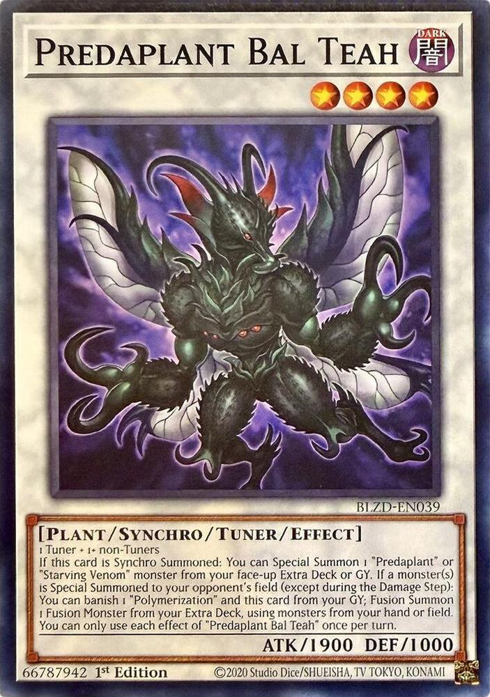 Predaplant Bal Teah [BLZD-EN039] Common Yu-Gi-Oh!
