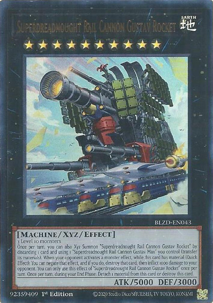 Superdreadnought Rail Cannon Gustav Rocket [BLZD-EN043] Ultra Rare Yu-Gi-Oh!