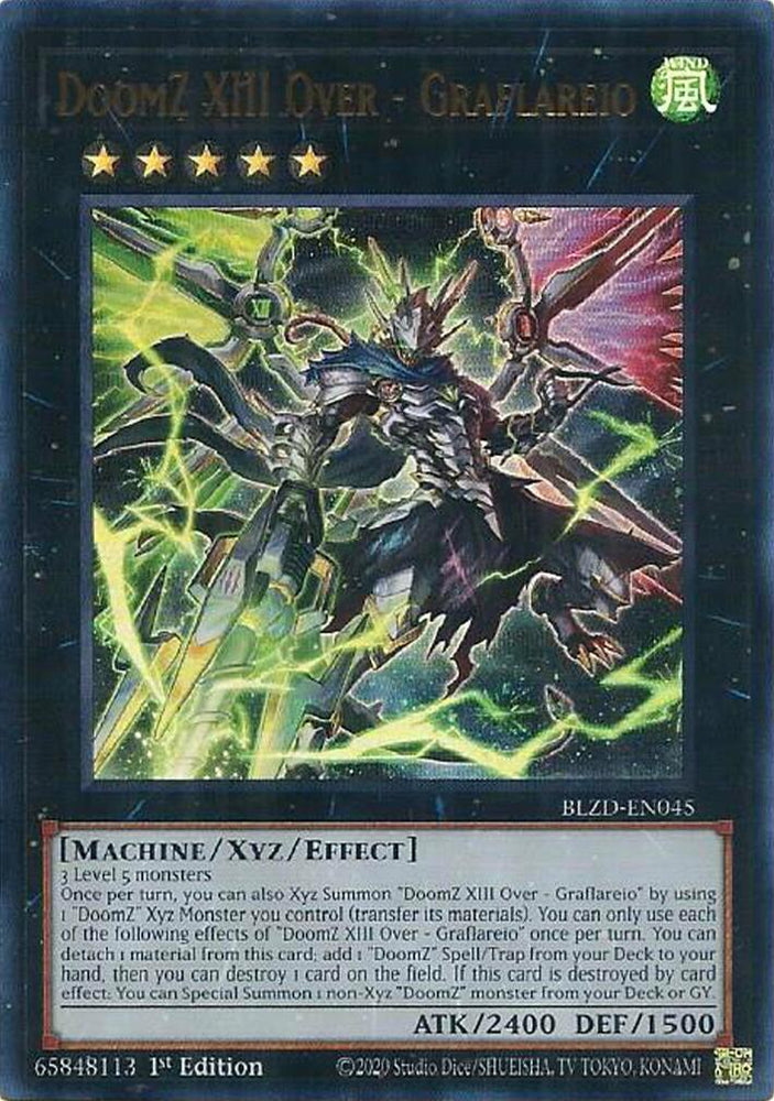 DoomZ XIII Over - Graflareio [BLZD-EN045] Ultra Rare Yu-Gi-Oh!